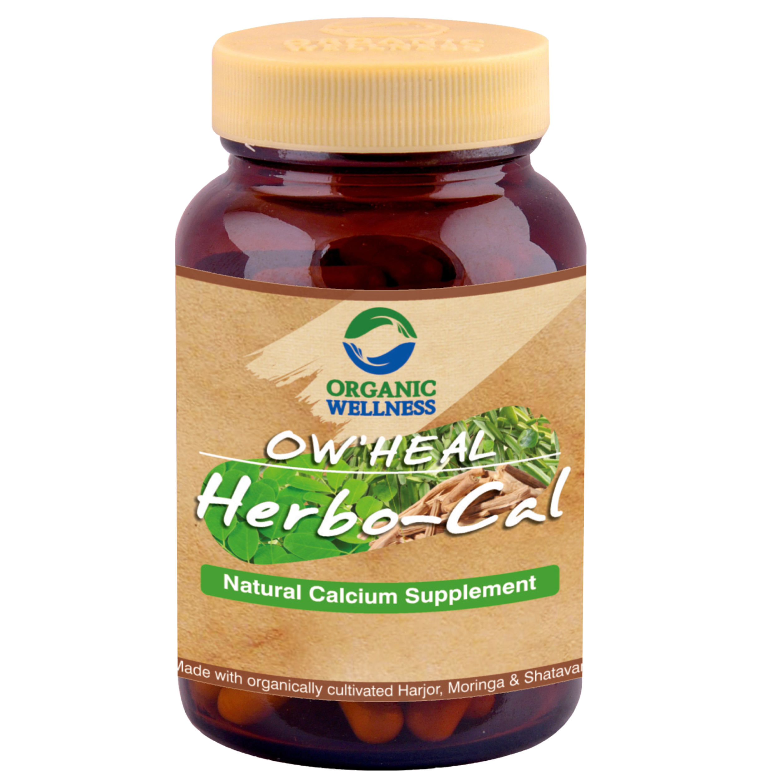 Organic Wellness Herbo Cal 90 Capsules Bottle