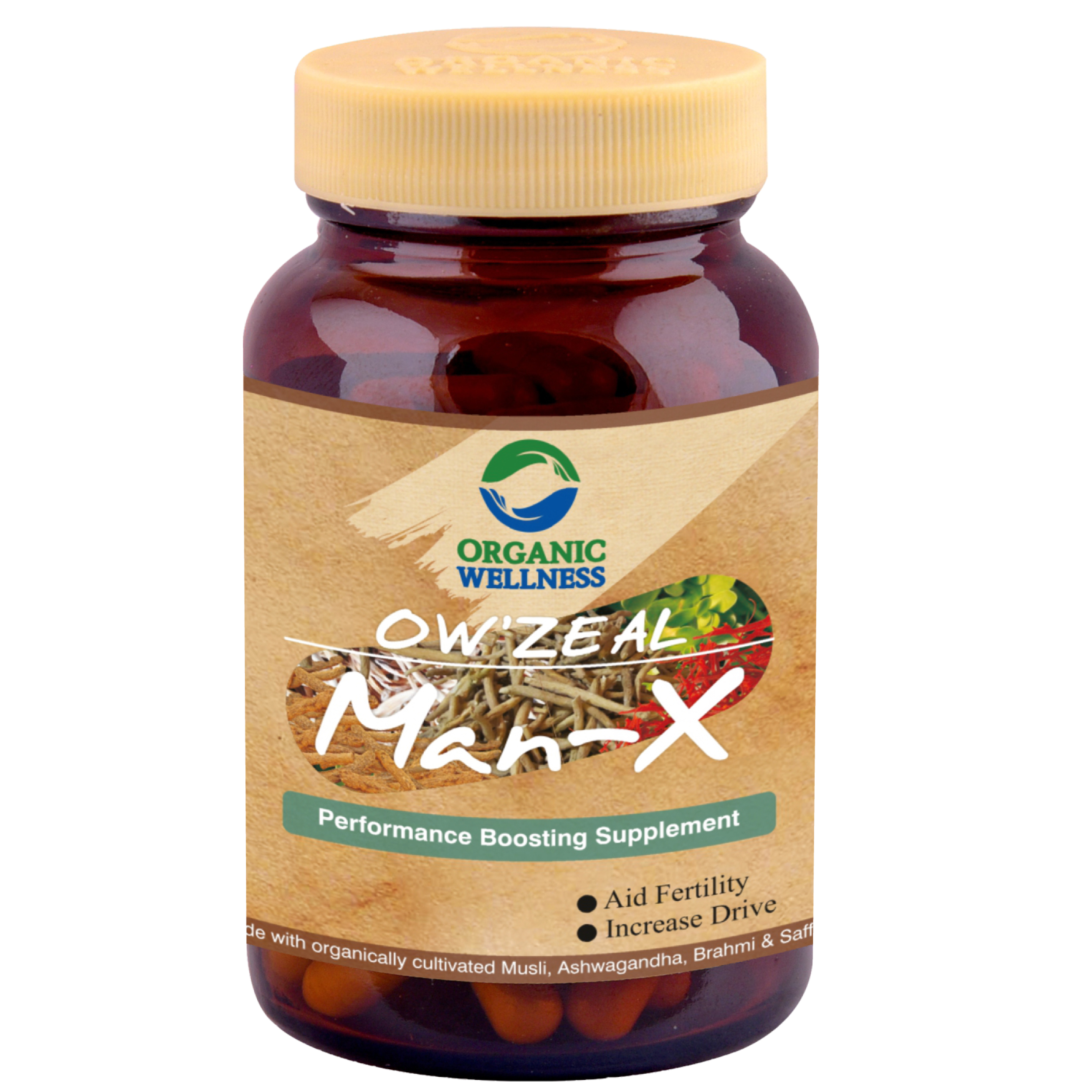Organic Wellness Man X 60 Capsules Bottle