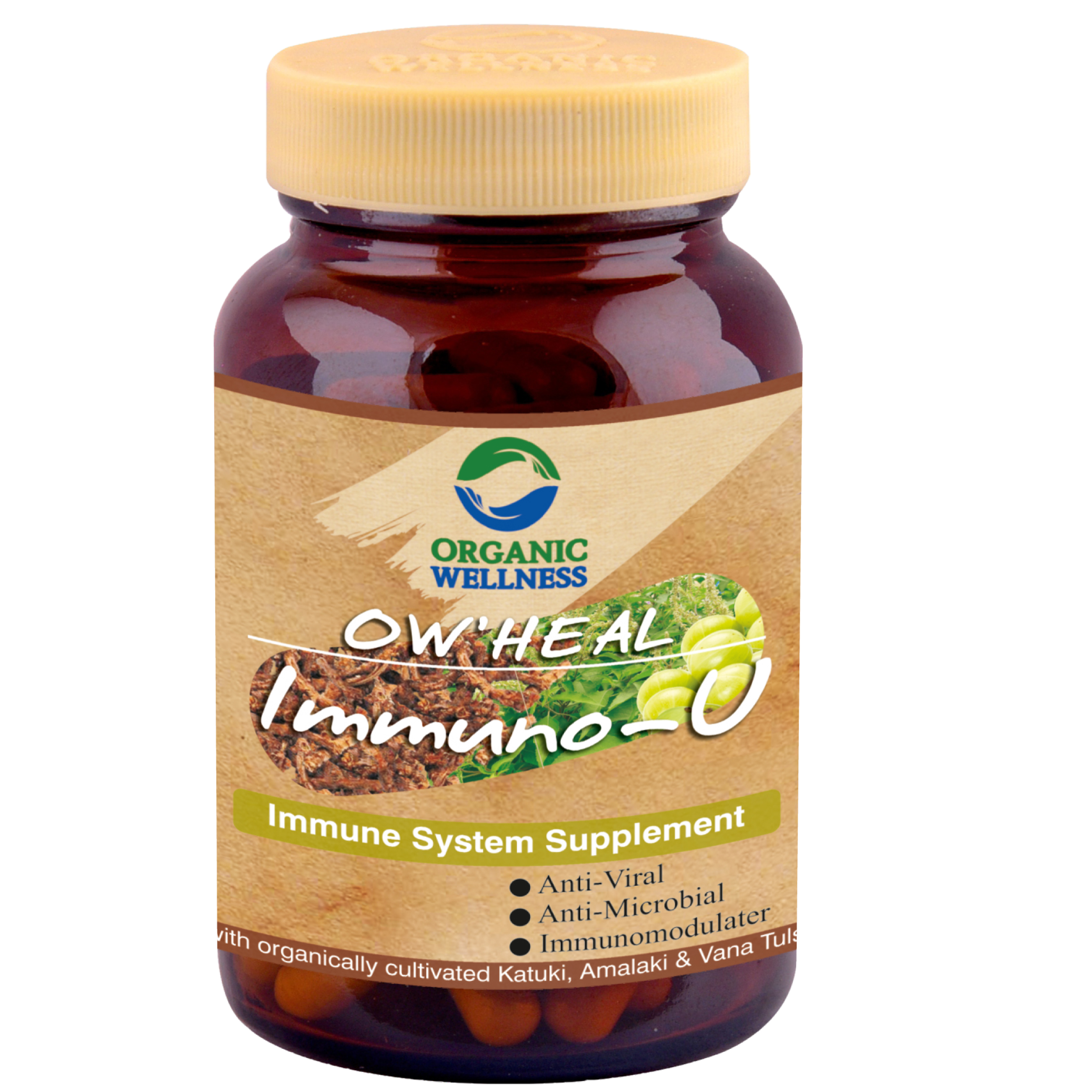 Organic Wellness Immuno U 90 Capsules Bottle