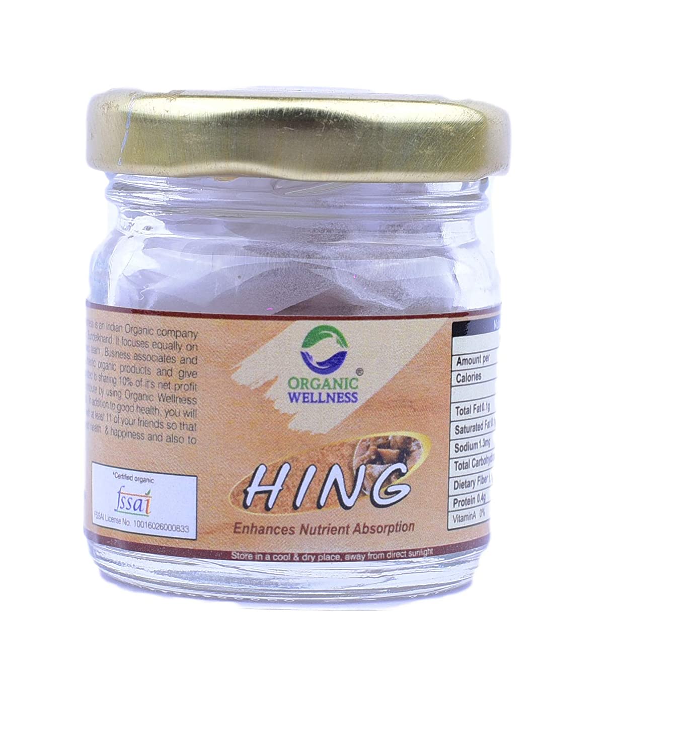 Organic Wellness Hing (Asafoetida) 5 Gram Bottle