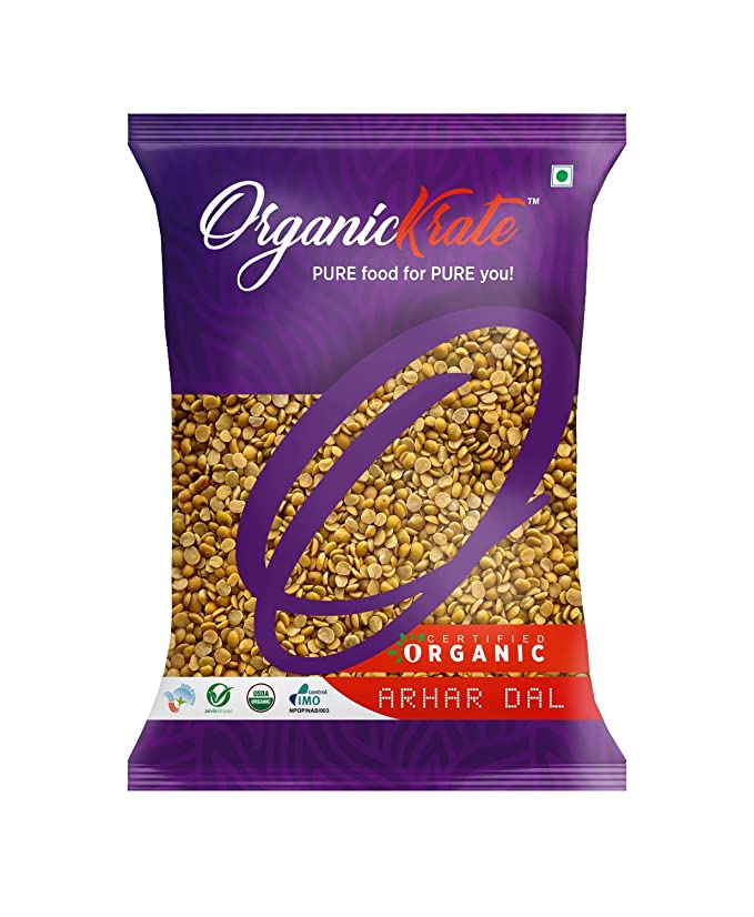 OrganicKrate Arhar Dal / ToorDal - Organic - 1 Kg