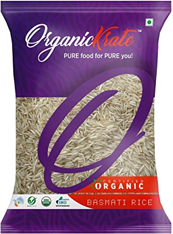 OrganicKrate Basmati Rice Premium Organic - 1 Kg