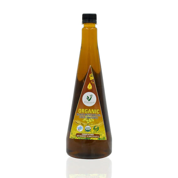 Organic Cold Pressed Black Mustard Oil - 1 Ltr.