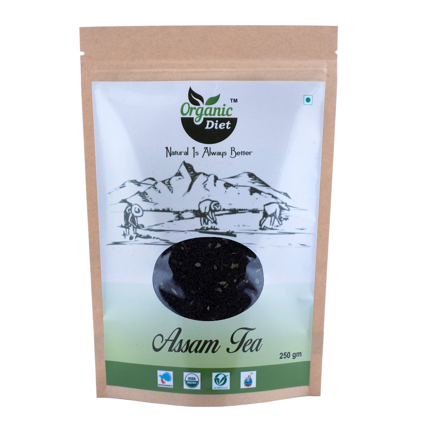 Organic Diet Organic Assam Tea(CTC), 250 Gram