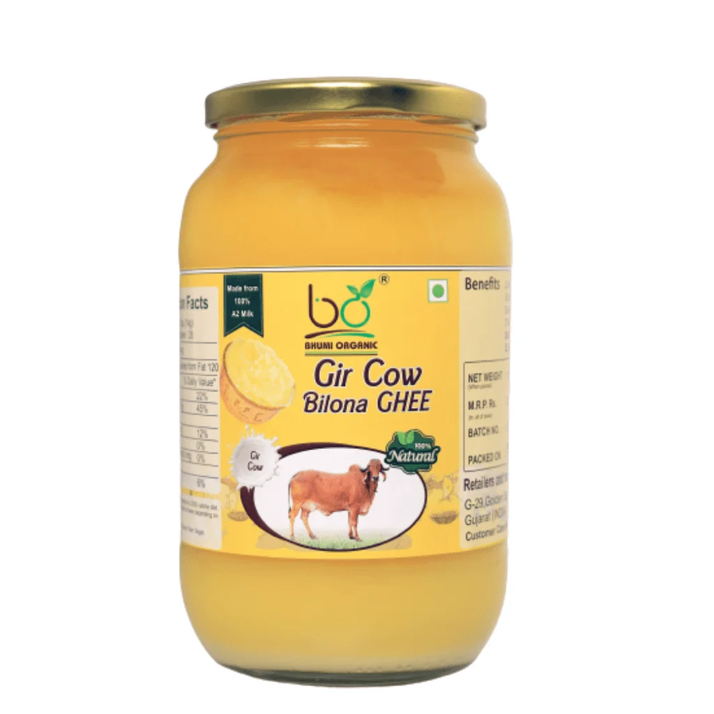 1 Ltr Bhumi Organic Natural Pure A2 Gir Cow Ghee