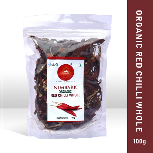 Nimbark Organic Kashmiri Red Chilli | Dried Kashmiri Chilly Stemless | Authentic Sun Dried