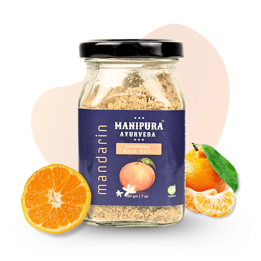Pure Organic Mandarin Bath Salt for relaxing Body and Foot Spa made with Epsom salt and Essential Oil