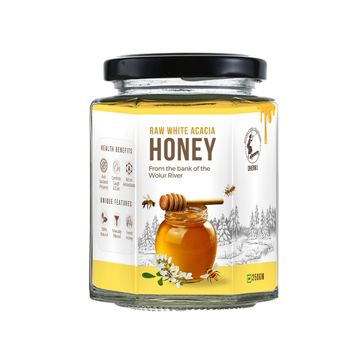 Raw Unprocessed Acacia Honey-Kashmir - 250 gm