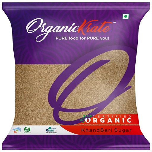 OrganicKrate Khandsari Sugar - (Raw Sugar) -Organic - 1 Kg