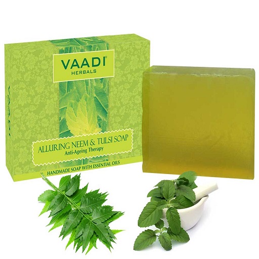 Alluring Neem-Tulsi Soap with Vitamin E & Tea Tree Oil